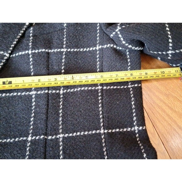 Vintage LAUREN Ralph Lauren Women's Wool Black N White Lined Blazer Size 16 - Picture 11 of 16